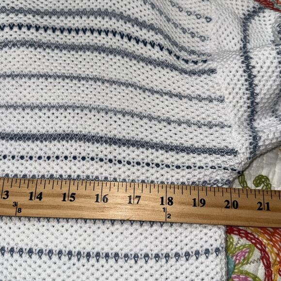 Chaps by Ralph Lauren women's size XL Blue and White Striped Sweater long sleeve - Picture 6 of 11